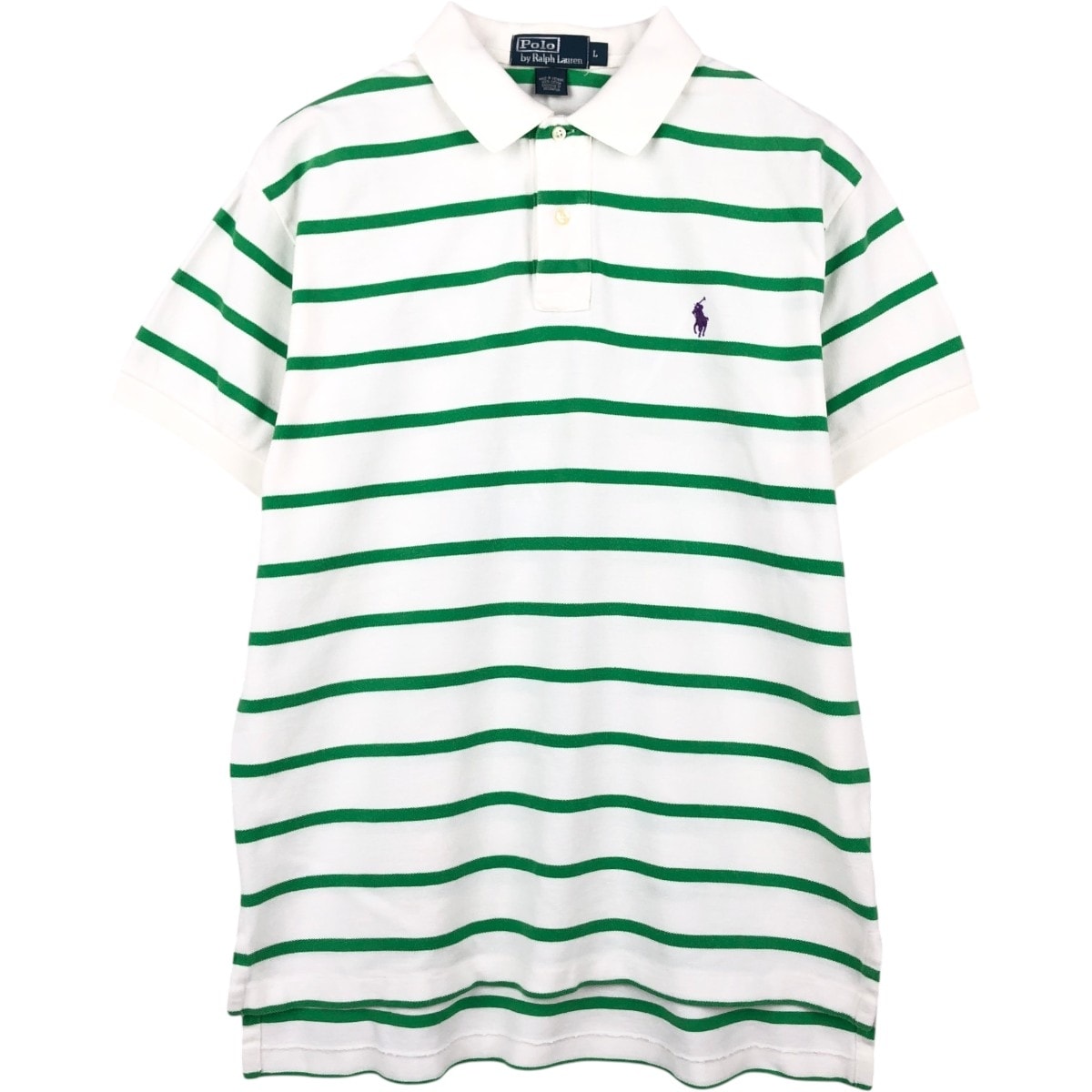 古着 ラルフローレン Ralph Lauren POLO by Ralph Lauren 半袖 ボーダー ポロシャツ メンズL相当/eaa657047