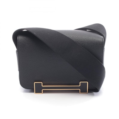 エルメス HERMES ゲタ ショルダーバッグ バッグ レザー シェーブル U刻印(2022年製造) レディース ブラック系 【中古】