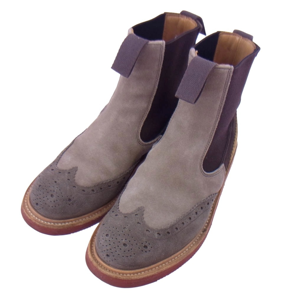 Tricker's トリッカーズ ブーツ 2754 HENRY ヘンリー スエード サイドゴア ブーツ ライトブラウン系 ベージュ系 23.5cm程度【中古】