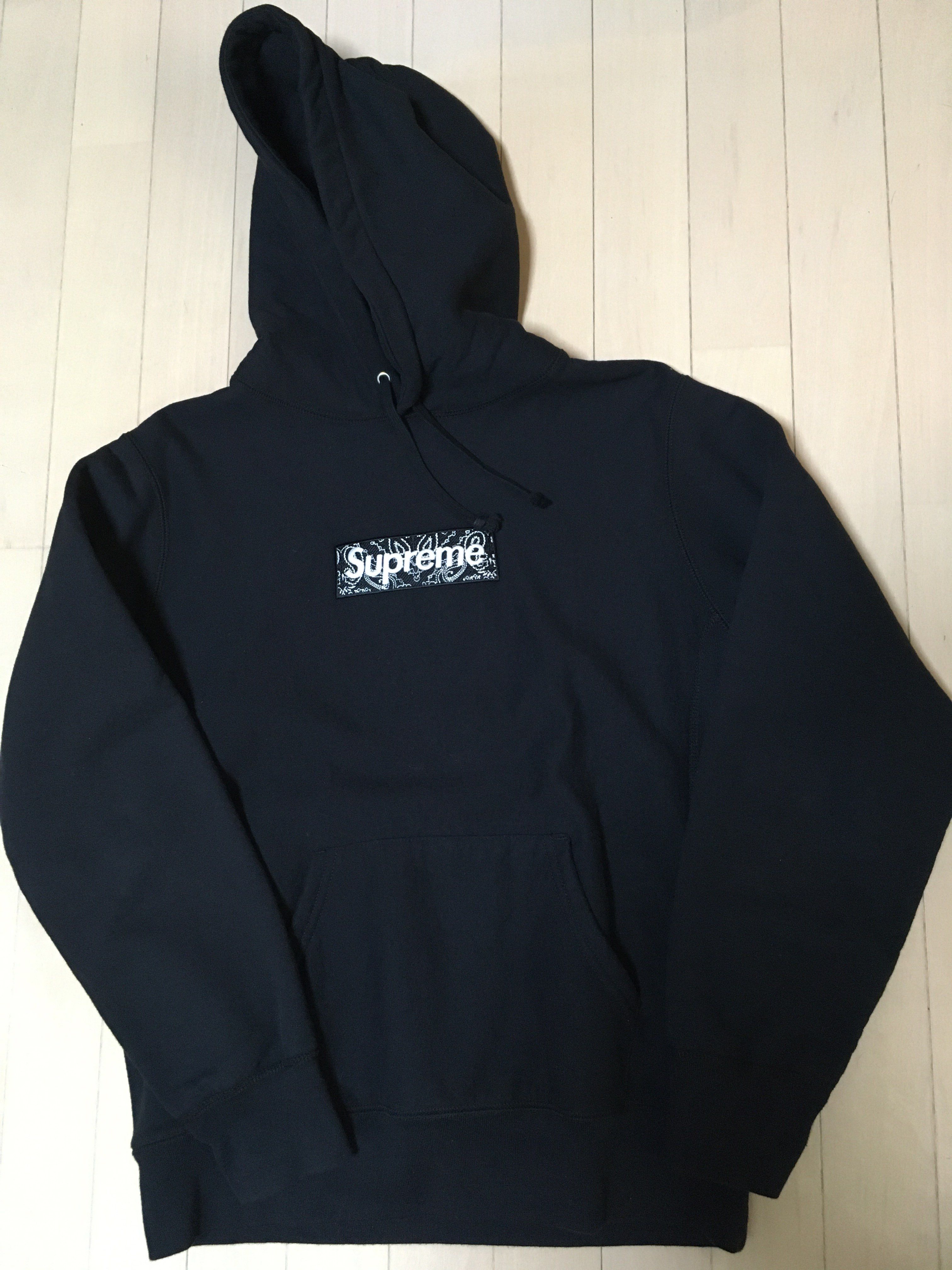 Supreme Bandana Box Logo Hooded Sweatshirt "Black"