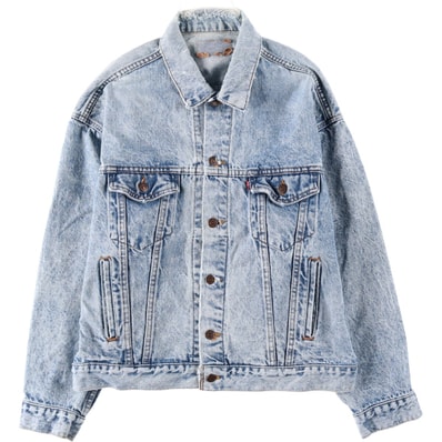 古着 ~90年代 リーバイス Levi's 70507-0219 ケミカルウォッシュ デニムジャケット Gジャン USA製 メンズL相当 ヴィンテージ/eaa634703