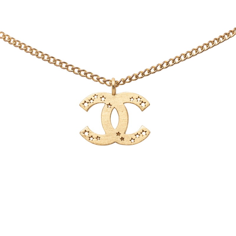 シャネル ココマーク チェーン ペンダント ネックレス 01P刻印 ゴールド メッキ レディース CHANEL 【中古】