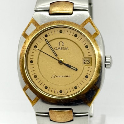 OMEGA オメガ ポラリス シーマスター 1455/448 ゴールド QZ レディース 腕時計 稼働品