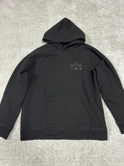 Chrome Hearts CH Logo Cemetery Cross Pullover Hoodie "Black"