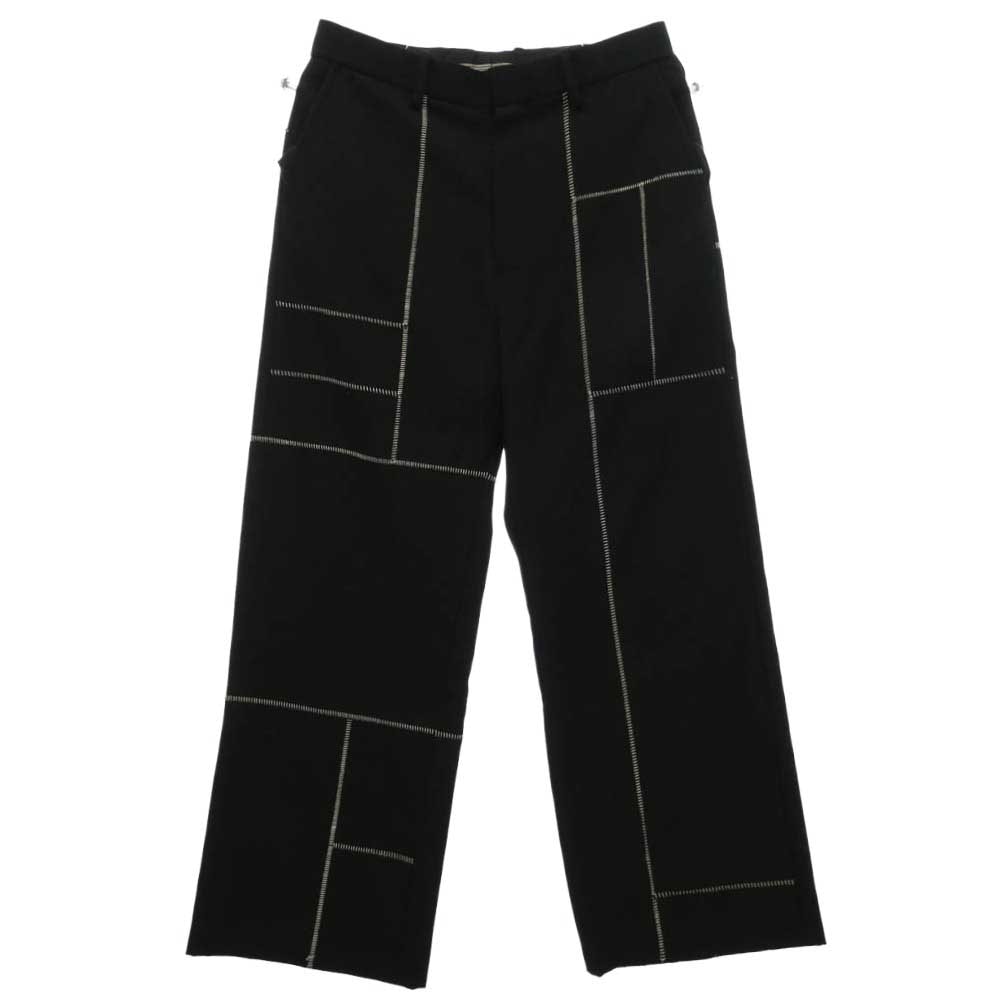 doublet ダブレット 24AW 24AW09PT280 FRANKENSTEIN CUTTING TROUSERS フランケンシュタイン トラウザー パンツ ブラック系【中古】