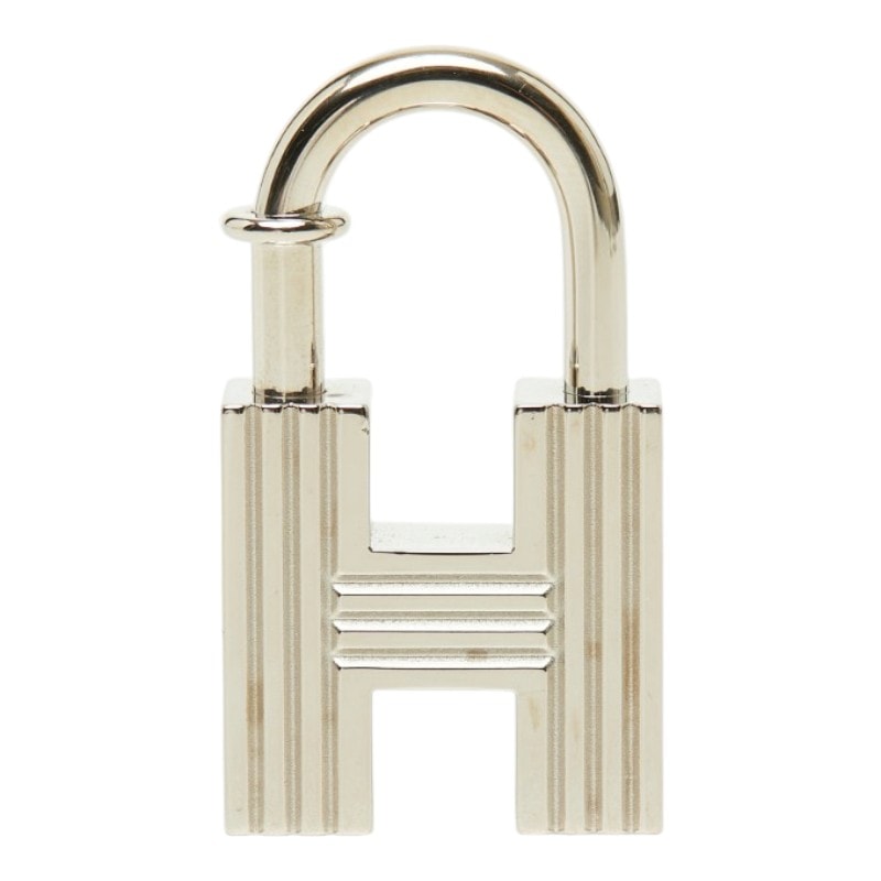 エルメス Hカデナ 2000 バネ式 カデナ 南京錠 シルバー メタル レディース HERMES 中古