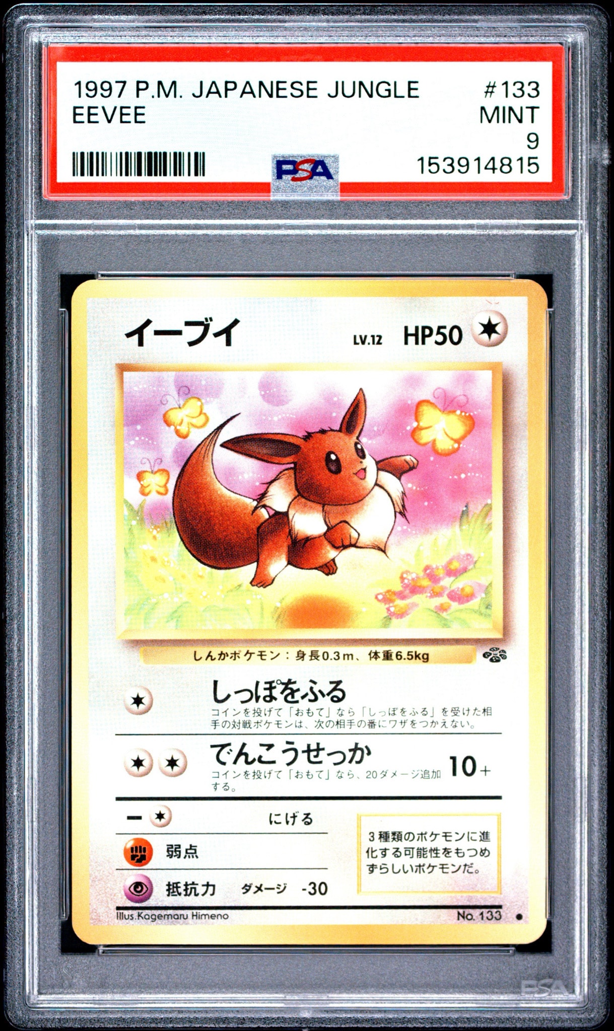 イーブイ ● : 旧裏 [PMCG2 No.133](拡張パック「ポケモンジャングル」)
