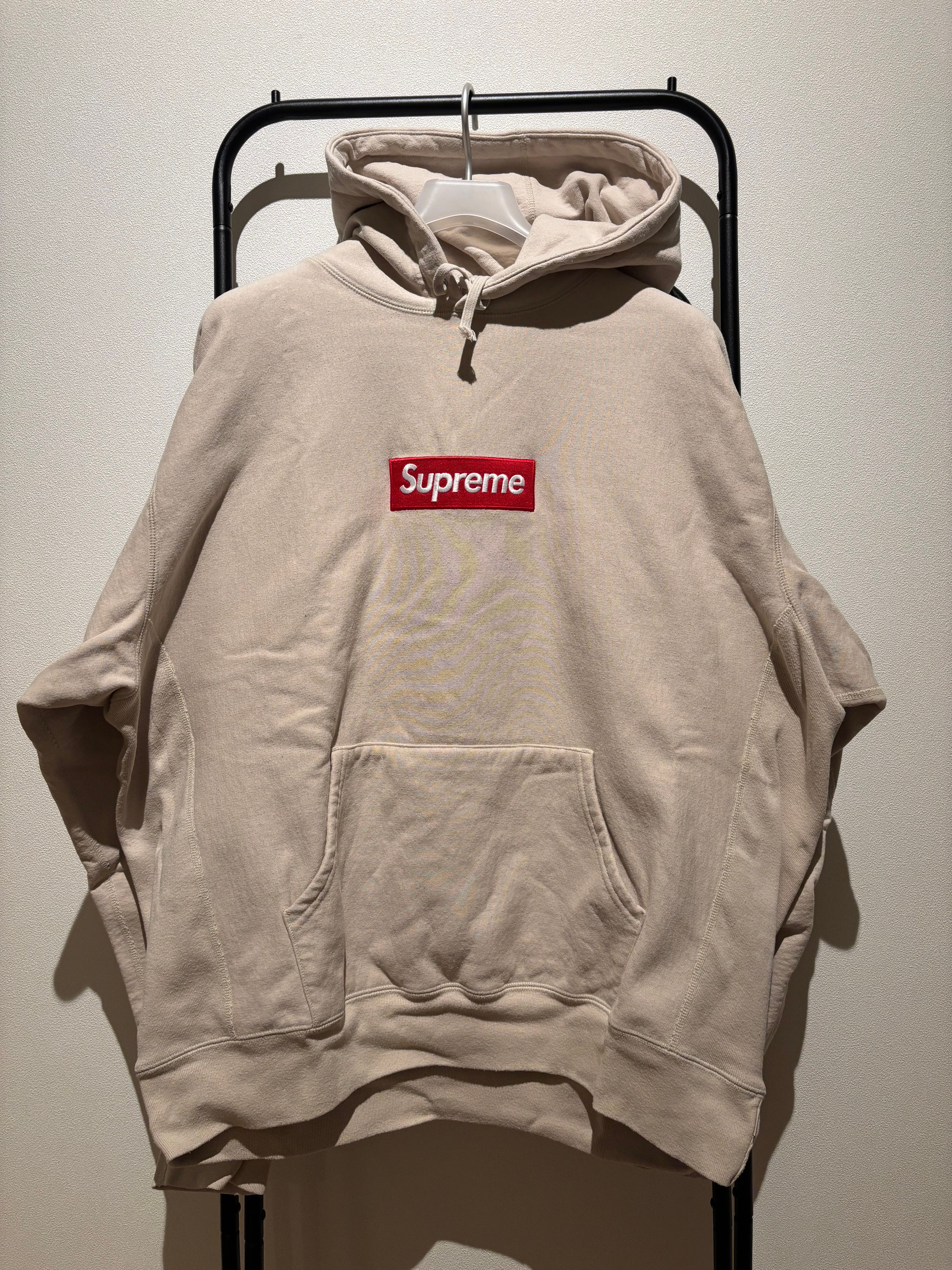 Supreme Box Logo Hooded Sweatshirt "Stone" (24FW)