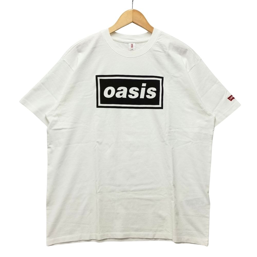 LEVIS リーバイス oasis オアシス バンド プリント 半袖Tシャツ コットン ホワイト サイズ L 正規品 / 54787