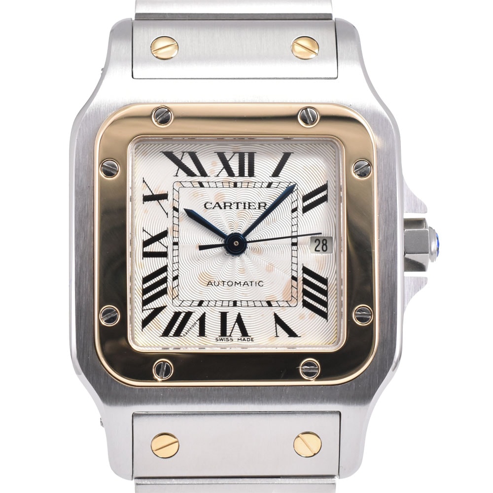 カルティエ CARTIER W20058C4 サントス ガルベ SS/YG 自動巻き メンズ 良品 内箱付き A#146140