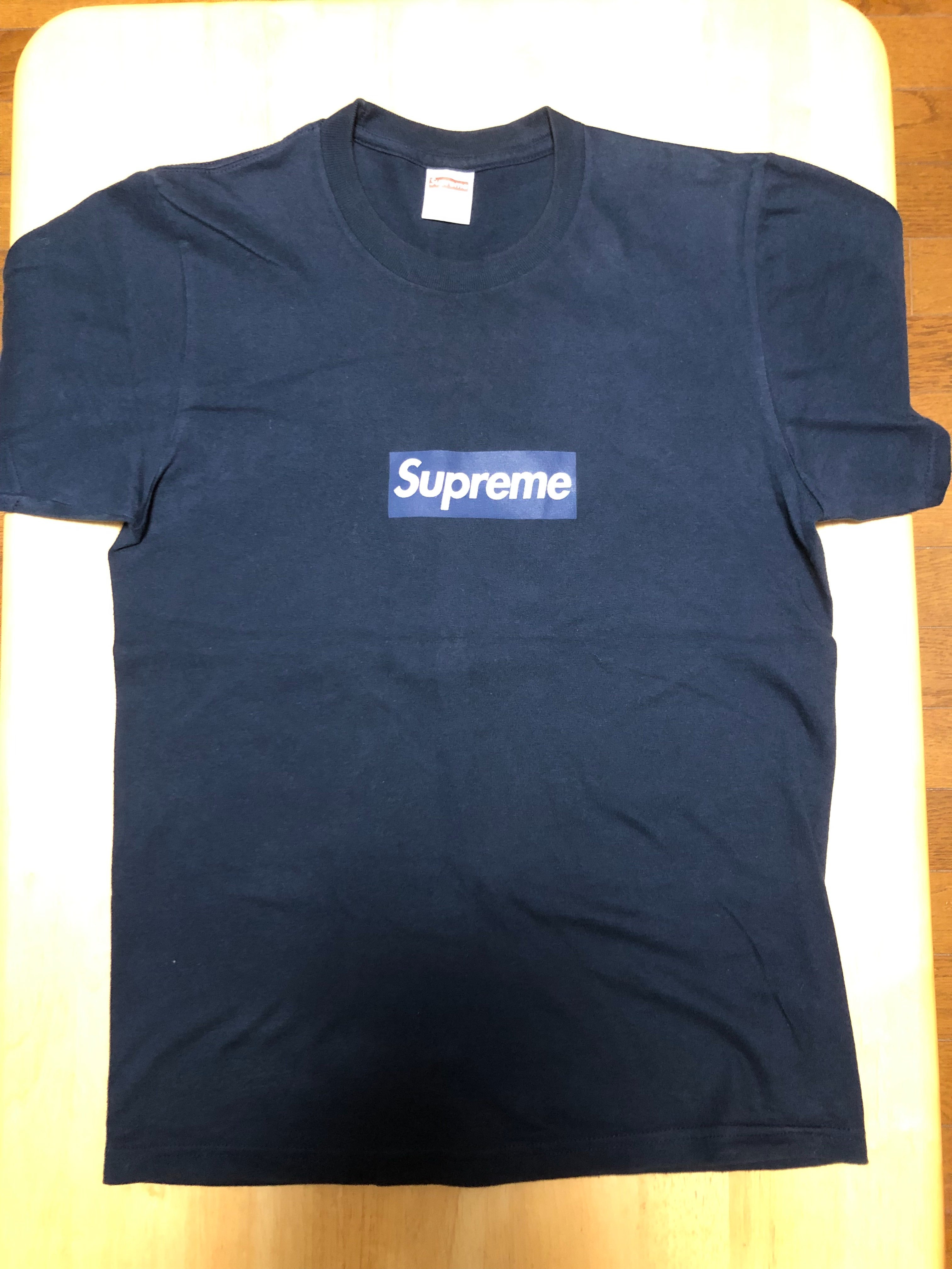 Supreme New York Yankees Box Logo Tee "Navy"