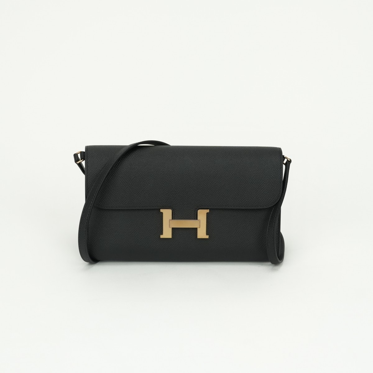 エルメス HERMES コンスタンスロングトゥーゴー コンスタンスロング トゥーゴー 財布 長財布 ロングウォレット エプソン ノワール noir ブラック Black 黒 ローズゴールド金具 ヴォーエプソン PG金具 ピンクゴールド金具 ショルダーウォレット