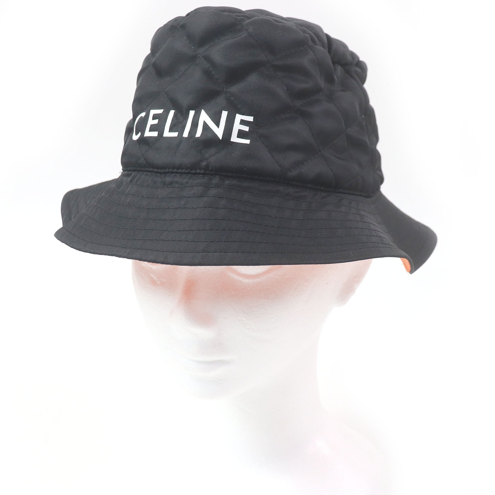 CELINE Quilting Bucket Hat Nylon Twill "Black"