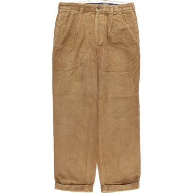 古着 ブルックスブラザーズ Brooks Brothers ELLIOT ツータック コーデュロイパンツ メンズw34相当 ワイドパンツ/eaa608491