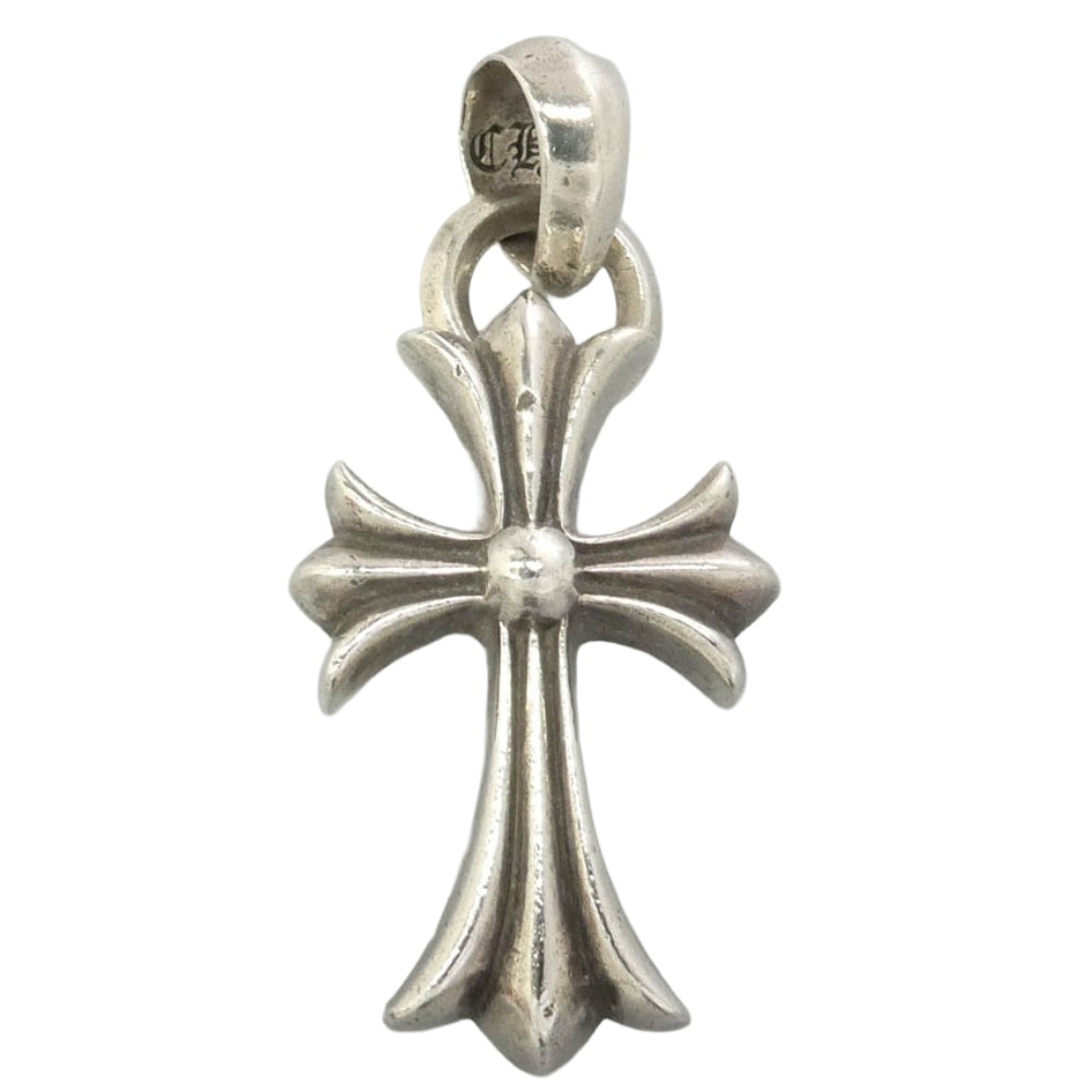 CHROME HEARTS クロムハーツ(原本有) CH CRS SML W BALE スモールCHクロス w/ベイル ペンダントトップ シルバー系【中古】