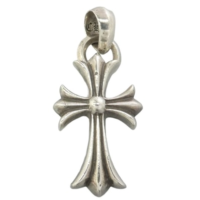 CHROME HEARTS クロムハーツ(原本有) CH CRS SML W BALE スモールCHクロス w/ベイル ペンダントトップ シルバー系【中古】