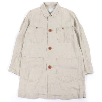 美品 ビズビム ステンカラーコート ベージュ メンズ 2