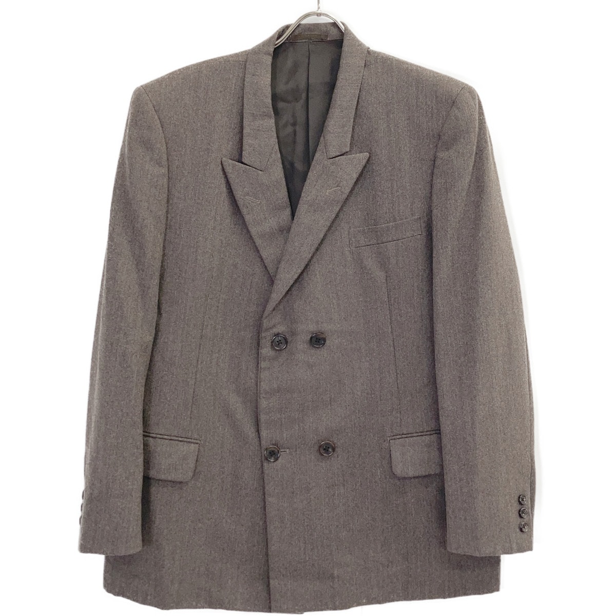 コムデギャルソンオム HS-08009M 90s ヘリンボーン ピークドラペル ダブル テーラードジャケット M