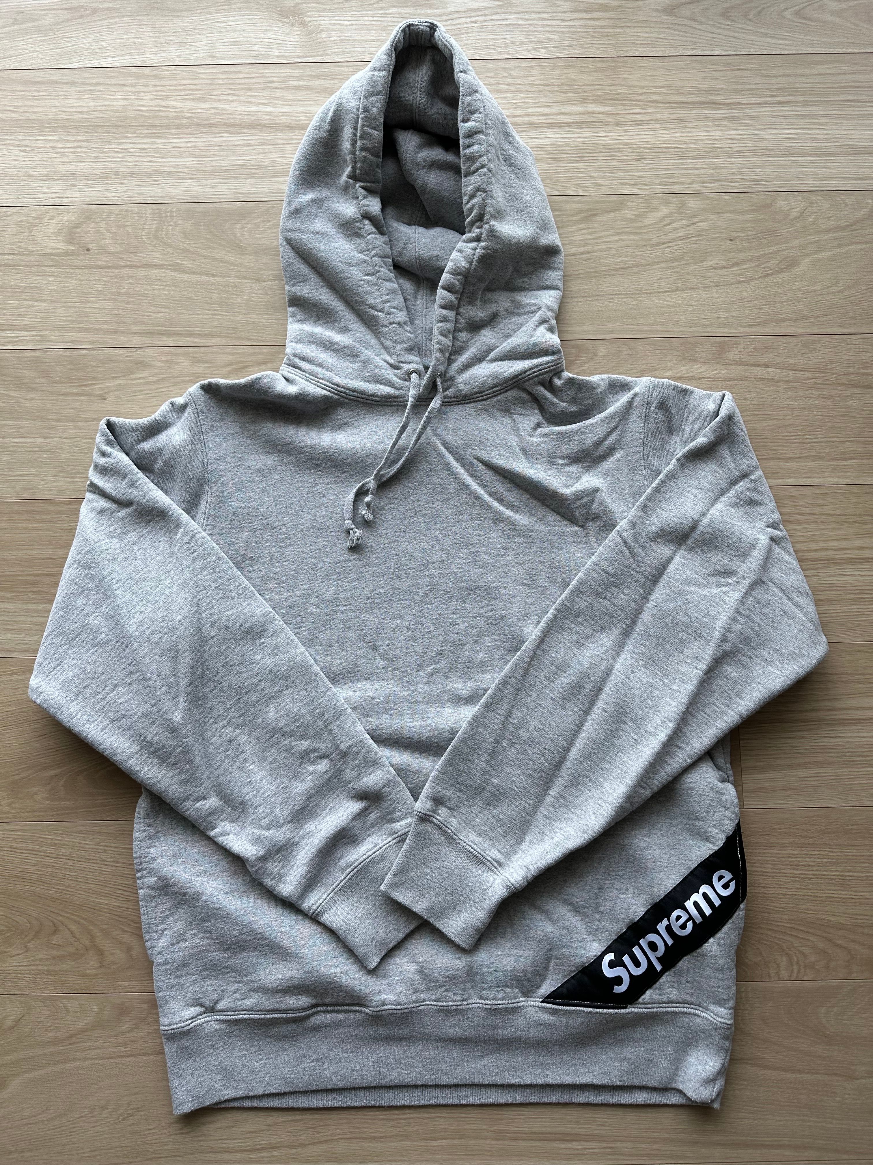 Supreme Corner Label Hooded Sweatshirt "Grey"