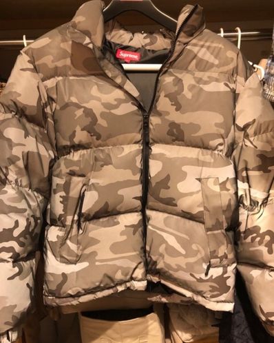 Supreme Reflective Camo Down Jacket "Snow Camo"