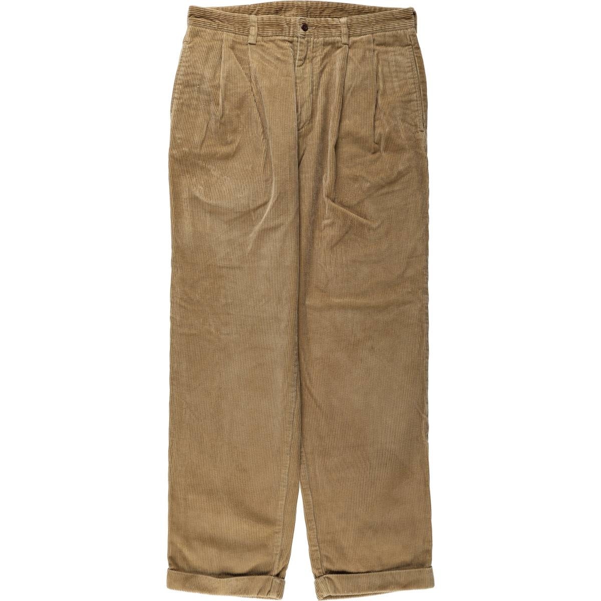 古着 ブルックスブラザーズ Brooks Brothers ESTABLISHED ツータック コーデュロイパンツ メンズw34相当/eaa681949