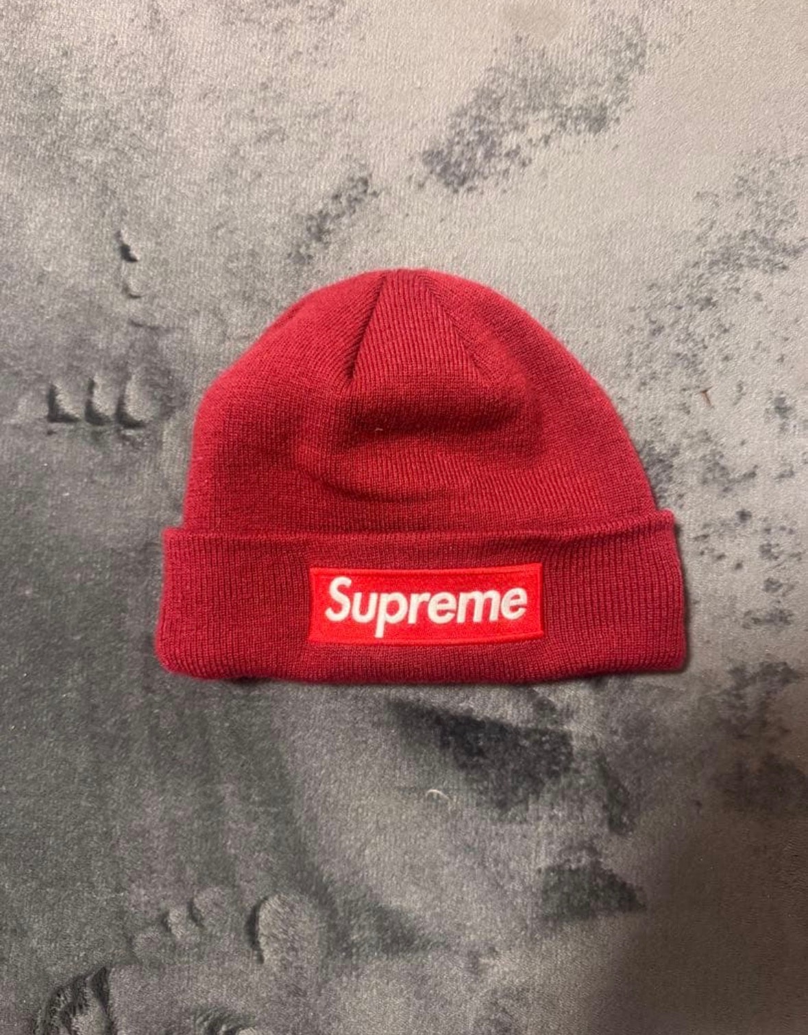 Supreme New Era Box Logo Beanie "Cardinal"