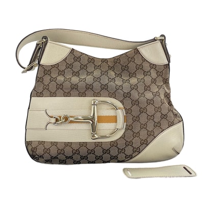 グッチ GUCCI GGキャンバス ホースビット ショルダーバッグ【中古】
