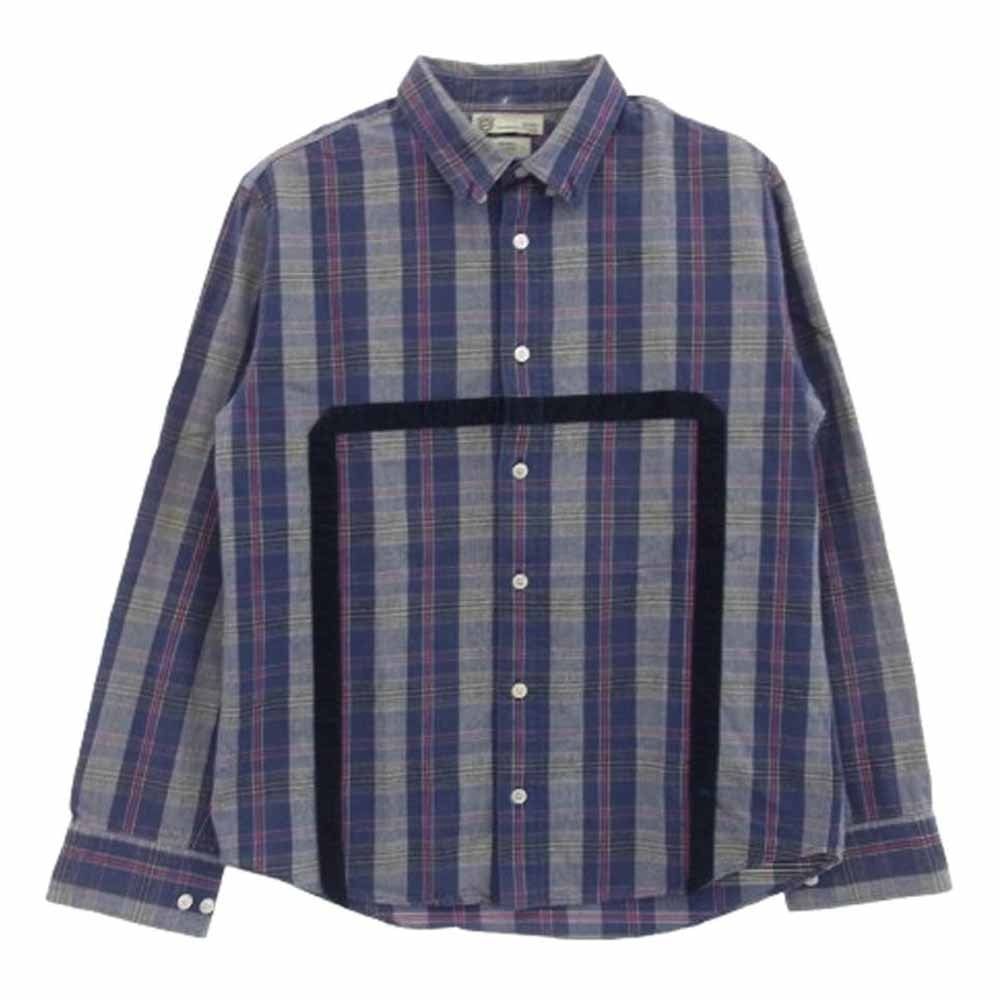 VISVIM ビズビム 長袖シャツ 0112205011024 5 NATION SHIRT 長袖 切替 チェック シャツ パープル系 1【中古】