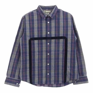 VISVIM ビズビム 長袖シャツ 0112205011024 5 NATION SHIRT 長袖 切替 チェック シャツ パープル系 1【中古】