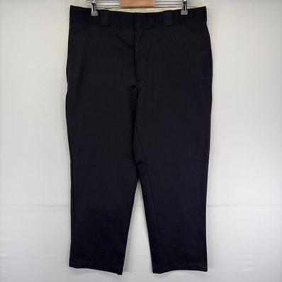 古着 ディッキーズ Dickies パンツ 874 ストレート ワーク 作業着 ジッパーフライ センタープレス w38 L30 ブラック系 メンズ