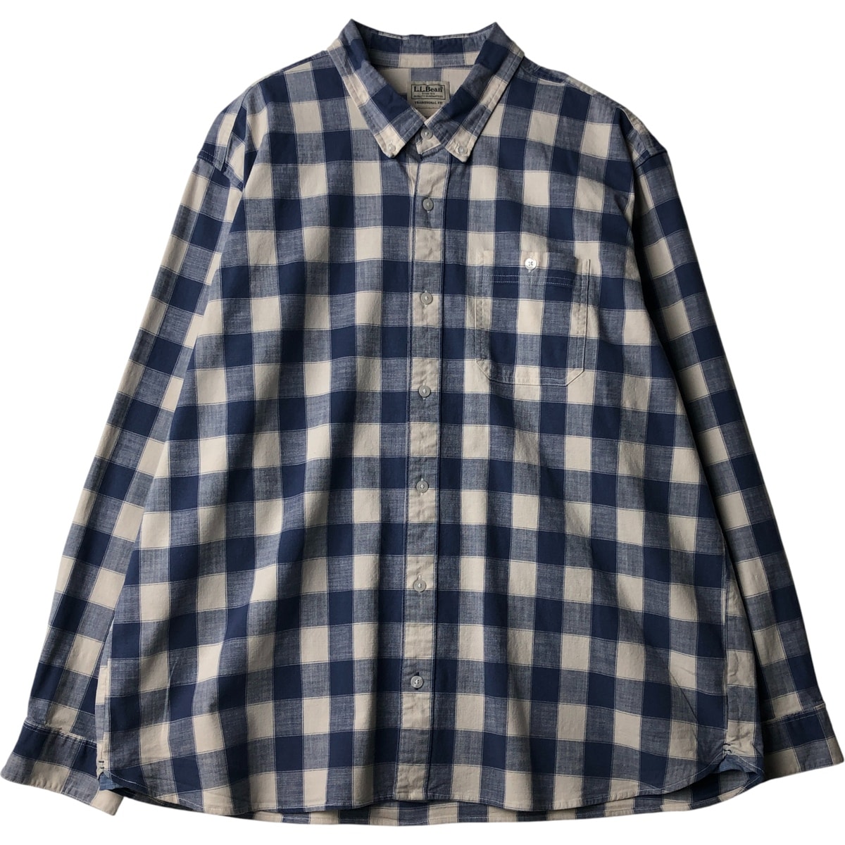 古着 90~00年代 エルエルビーン L.L.Bean TRADITIONAL FIT バッファローチェック 長袖 ボタンダウンチェックシャツ メンズXL相当 ヴィンテージ/eaa616250