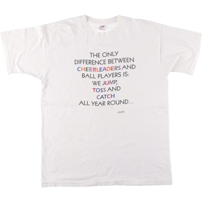 古着 90年代 フルーツオブザルーム FRUIT OF THE LOOM メッセージプリントTシャツ USA製 メンズXL相当 ヴィンテージ/eaa585033