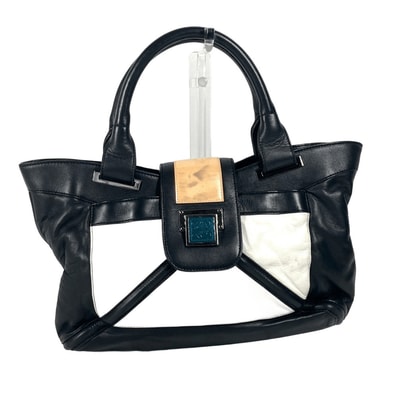 ロエベ LOEWE ロゴ アナグラム カバン ハンドバッグ 肩掛け ショルダーバッグ トートバッグ レザー ブラック