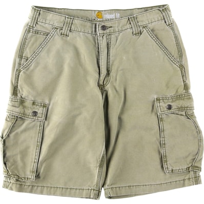 古着 カーハート Carhartt RELAXED FIT ダック カーゴショーツ ハーフパンツ メンズw34相当/eaa620695