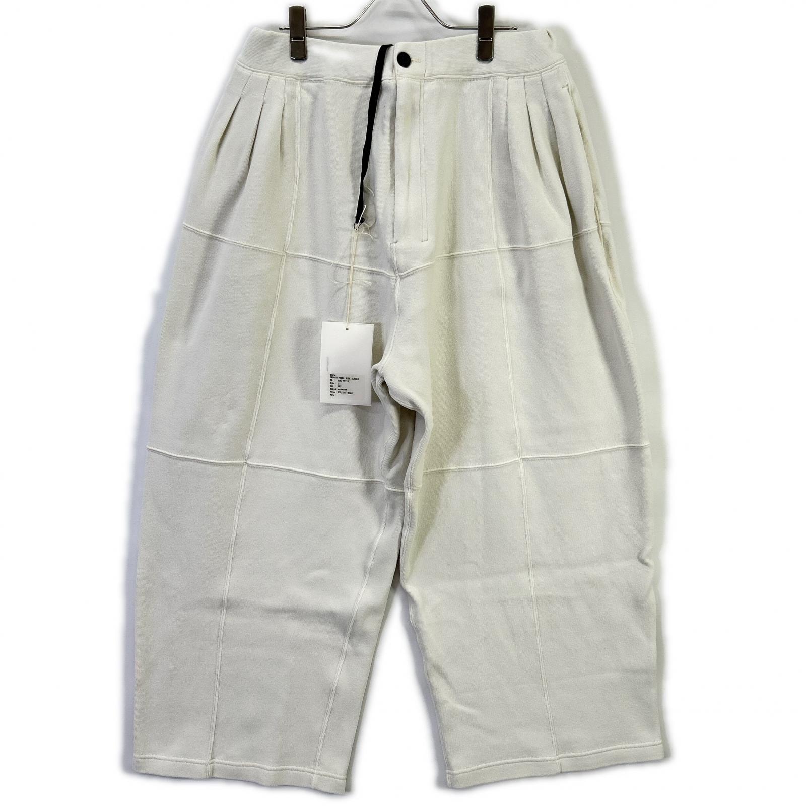 アンセルム 26SS ANC-PT110 ホワイト SMOOTH PANEL WIDE SLACKS 2