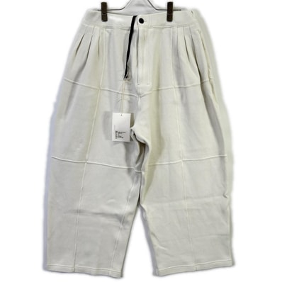アンセルム 26SS ANC-PT110 ホワイト SMOOTH PANEL WIDE SLACKS 2
