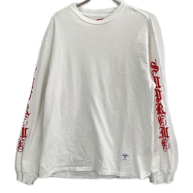 シュプリーム 24FW ホワイト Old English L/S Top M
