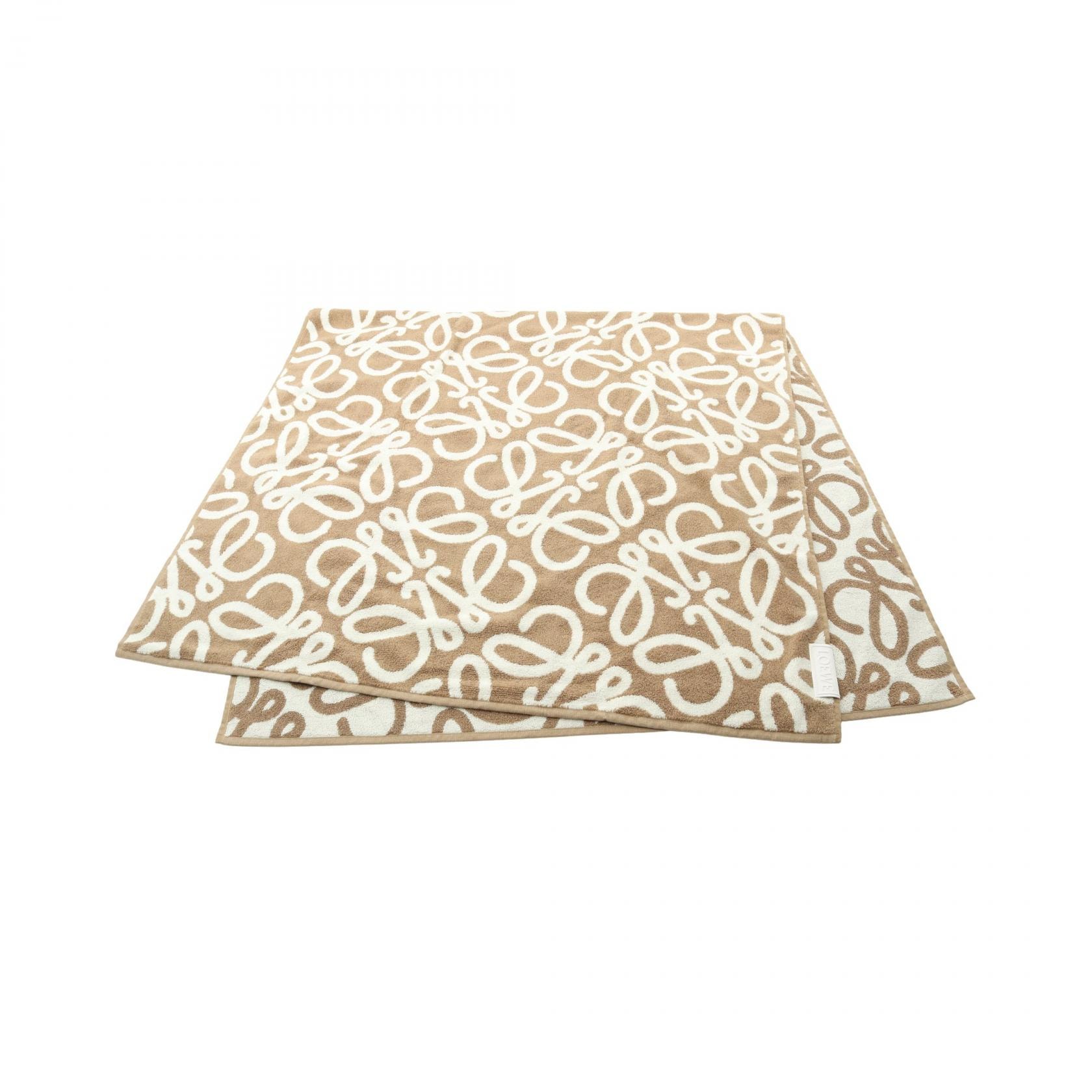 ロエベ LOEWE アナグラム タオル 衣料品 コットン メンズ レディース ベージュ系 T000229X012132 【新品】