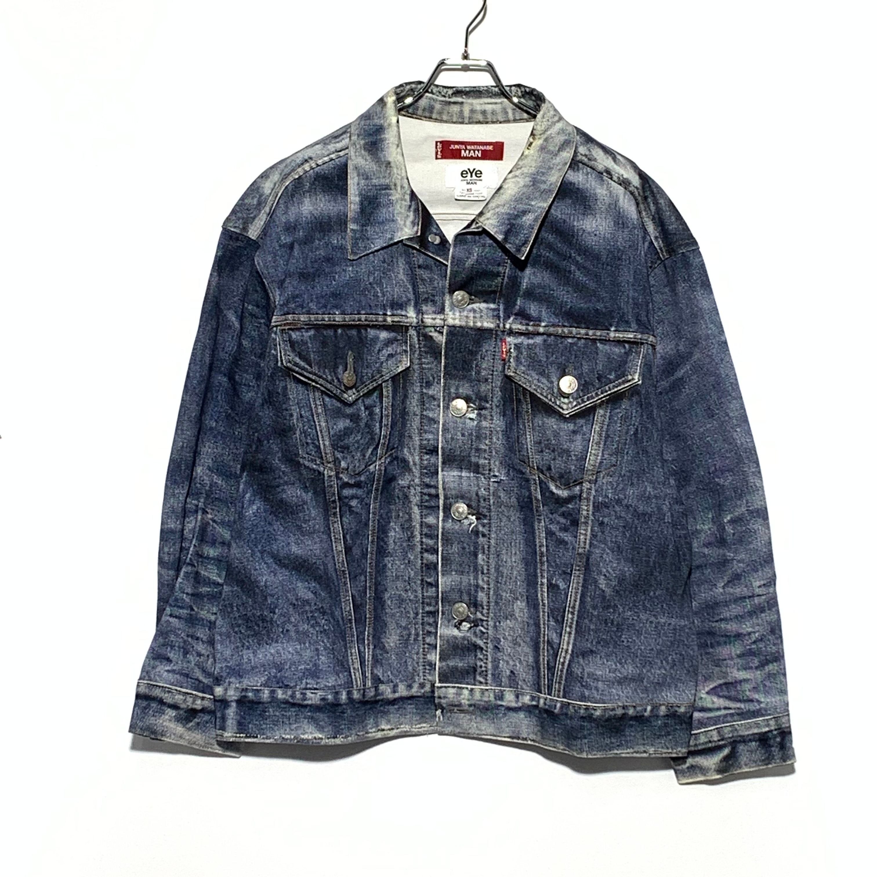 eYe JUNYA WATANABE MAN x LEVI'S x BerBerJin 70505 Triple Name Denim Print Jacket "Indigo"