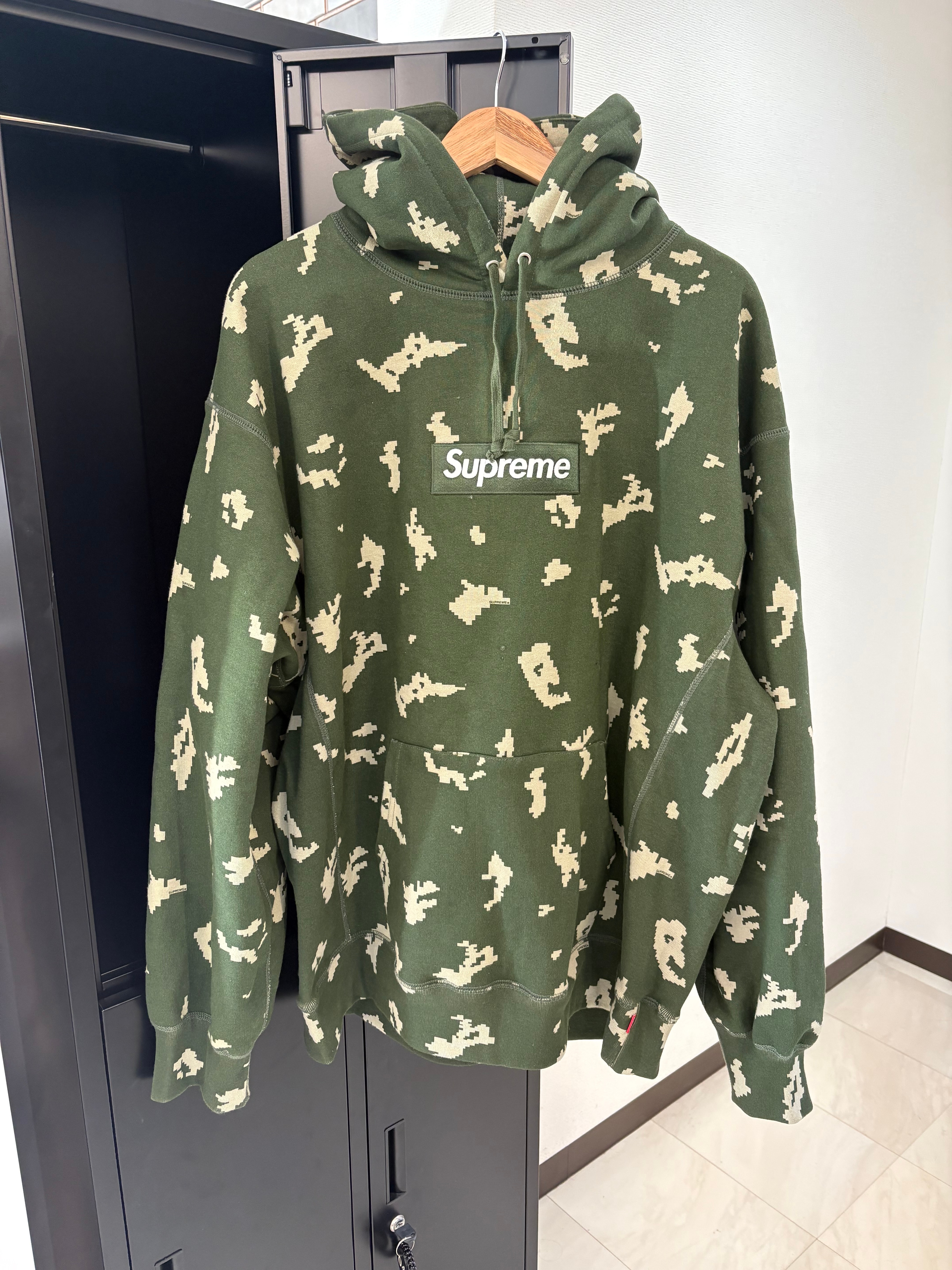 Supreme Box Logo Hooded Sweatshirt "Olive Russian Camo" (21FW)