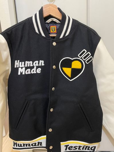 HUMAN MADE A$AP Rocky HUMAN TESTING VARSITY JACKET "Black"