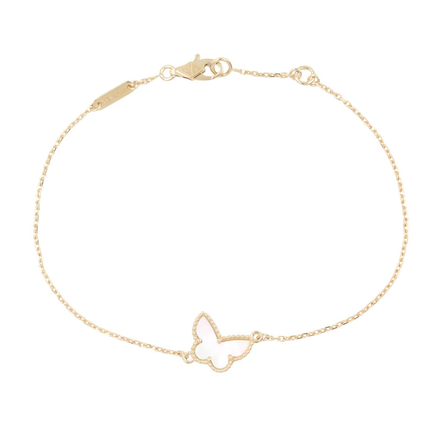 ヴァンクリーフ&アーペル Van Cleef & Arpels スウィートパピヨン マザオブパール ブレスレット ブレスレット アクセサリー K18(イエローゴールド) マザーオブパール レディース ゴールド系 / ホワイト系