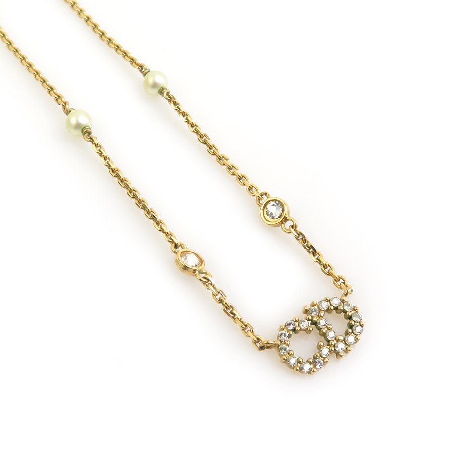 クリスチャンディオール Christian Dior ネックレス メタル ゴールド レディース【中古】 h32033a