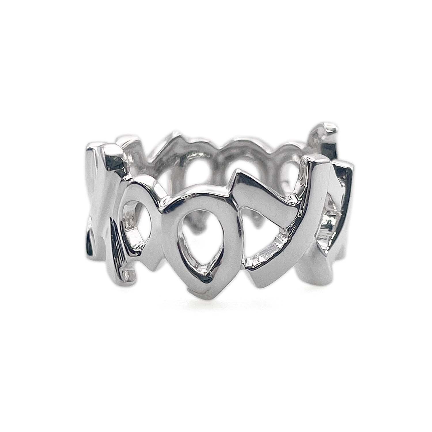 TIFFANY&Co. ティファニー ラブ&キス グラフィティ リング・指輪
 パロマピカソ SV925 13.5号 シルバー 新品仕上済 ユニセックス
 【中古】