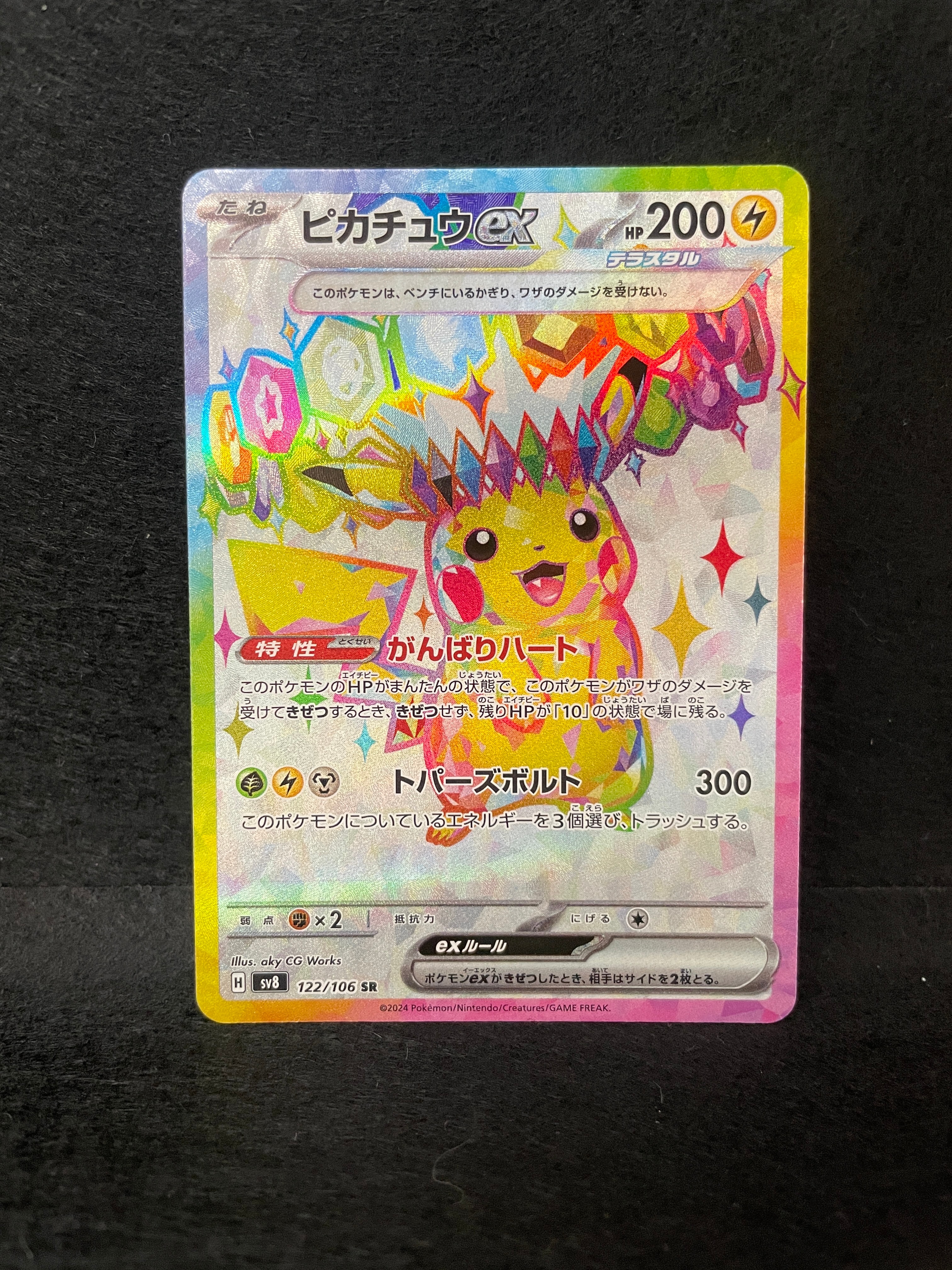 ピカチュウex SR [SV8 122/106](拡張パック「超電ブレイカー」)の新品