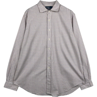 古着 ラルフローレン Ralph Lauren POLO by Ralph Lauren WESTERTON チェック柄 長袖 コットンチェックシャツ メンズXL相当/eaa495512