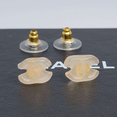 正規品 CHANEL プラスチック ピアス ピンク