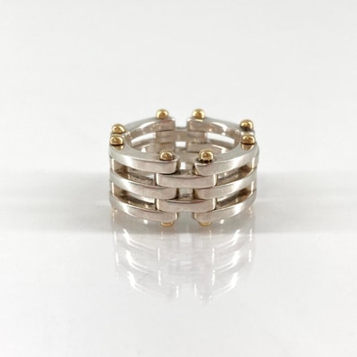 TIFFANY&Co.(ティファニー) ゲート Ag925/750 リング・指輪 11.8g シルバー/ゴールド