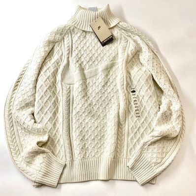 Nike M NL Swoosh Cable Knit Turtleneck "Light Bone"