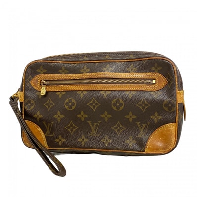 【6dd4058】ルイヴィトン クラッチバッグ モノグラム マルリードラゴンヌGM M51825 ブラウン【中古】メンズ